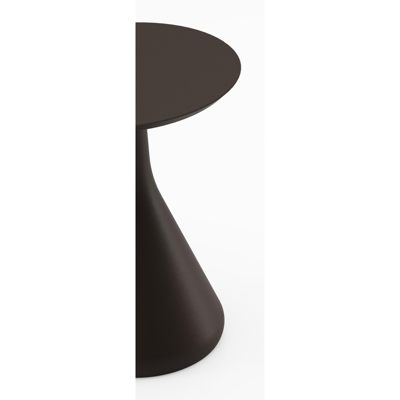 Bomero bijzettafel in donkerbruin aluminium - Dia. 34 x H 46 cm