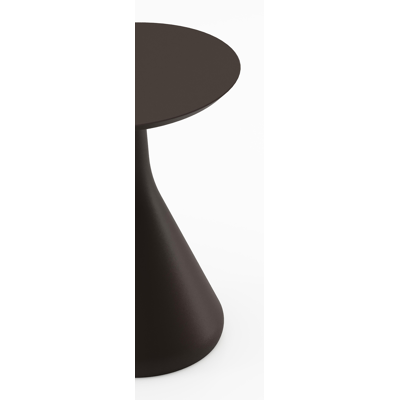 Bomero bijzettafel in donkerbruin aluminium - Dia. 34 x H 46 cm