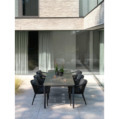 Orso luxe stoelkussen (zit en rug) (luxe) in all weather sunbrella® luxe chartres sooty