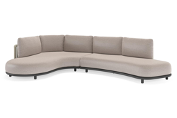 Chaise longue droite + 2 places organique