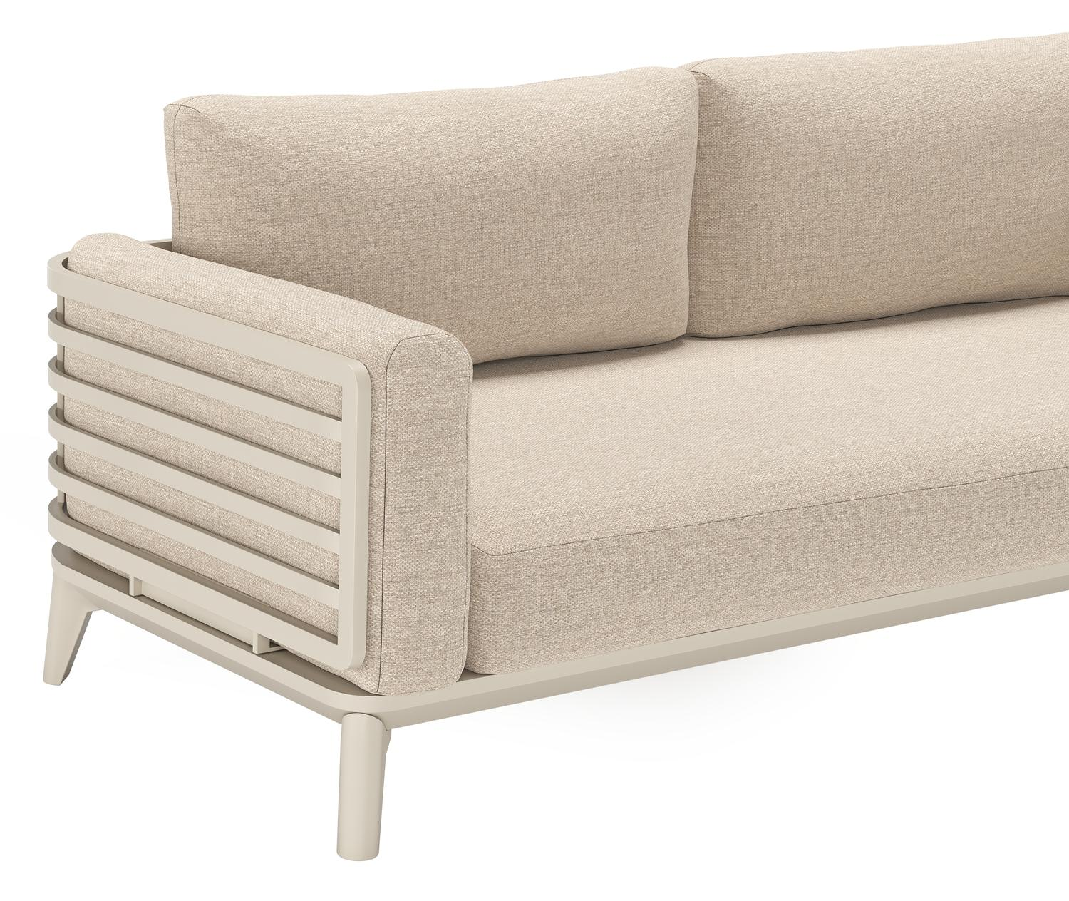 Mosa loungeset in beige aluminium met rustic weather+ softtouch kussens