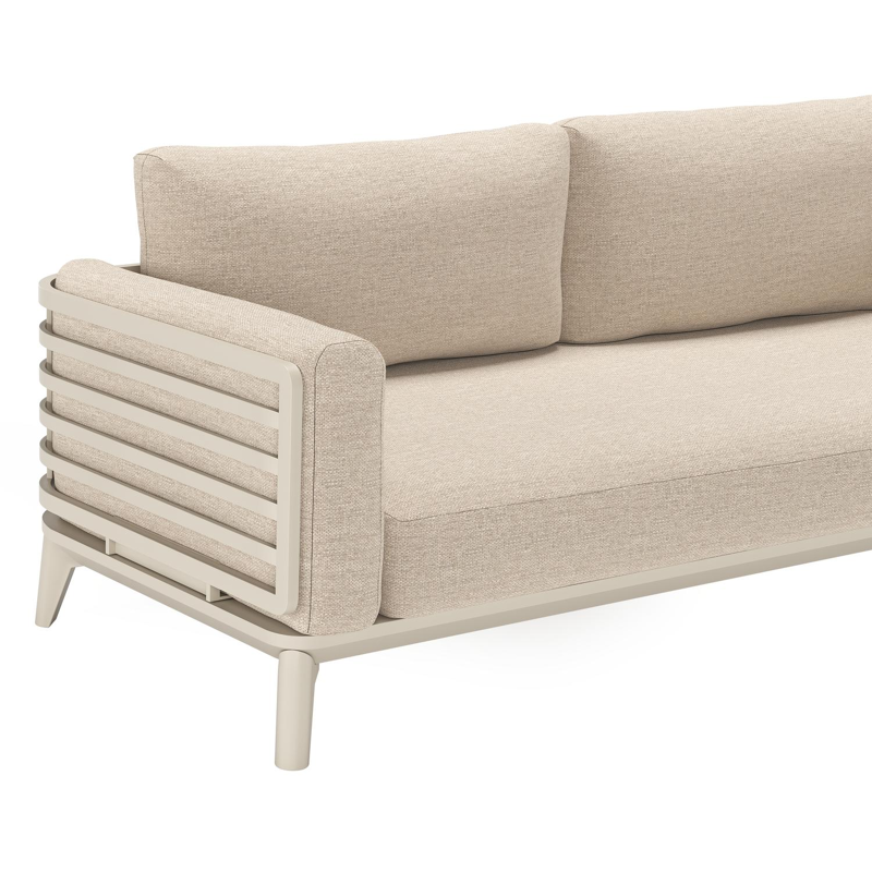 Mosa loungeset in beige aluminium met rustic weather+ softtouch kussens