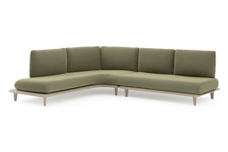 Chaise longue droite + 2-pl