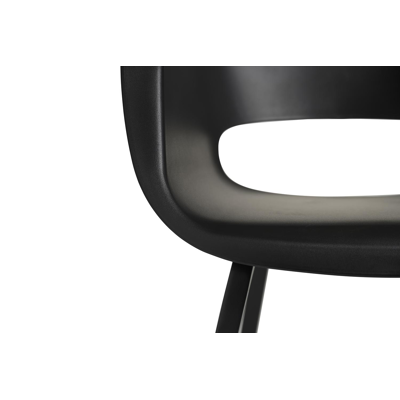 Trente tuinset in zwart aluminium en teak naturel tafelblad met 10 Artena tuinstoelen