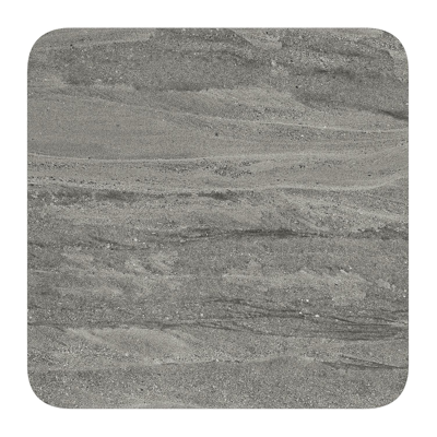 Fano kantelbare tuintafel vierkant afgerond in zwart aluminium en volkeramiek aspen grey - L 80 x B 80 x H 72.5 cm