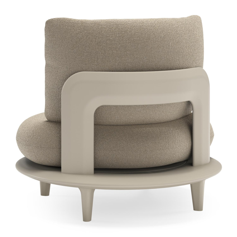 Bomero loungestoel in beige aluminium met marbella sand all weather cosytica kussen