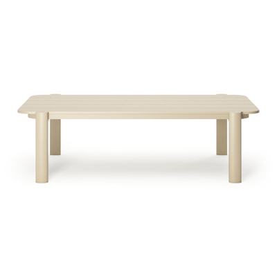 Table de basse Salamanca en aluminium beige - Lg. 120 x Lrg. 68,3 x Haut. 34,4 cm