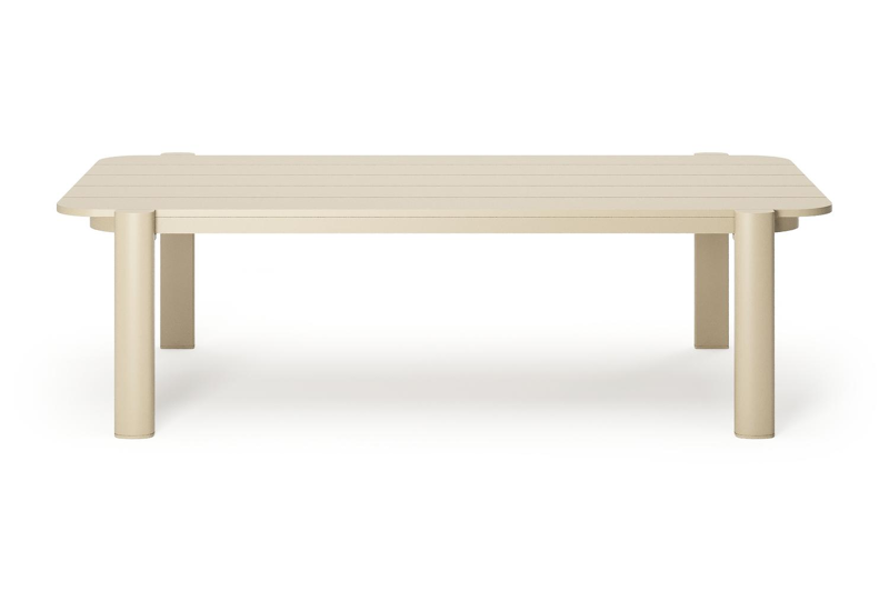 Salamanca loungetafel in beige aluminium - L 120 x B 68.3 x H 34.4 cm