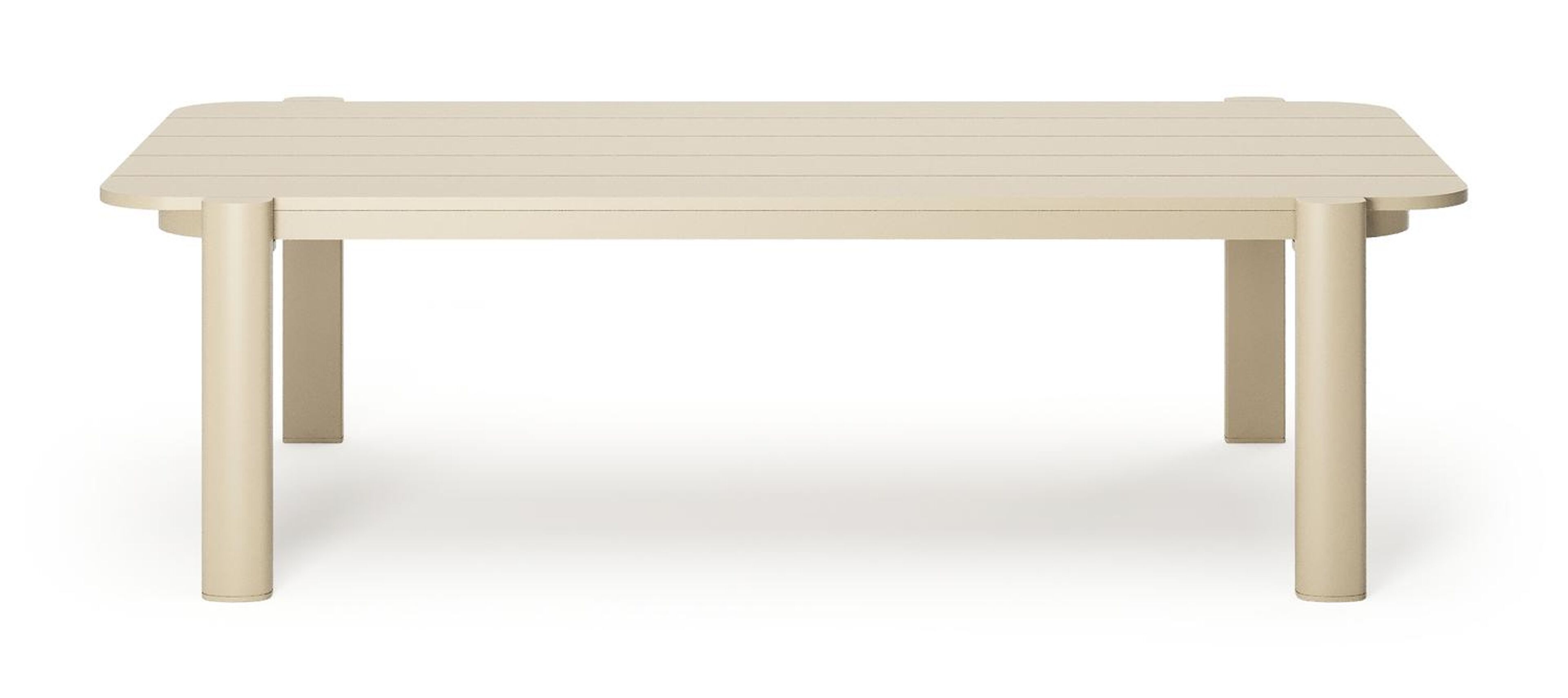 Salamanca loungetafel in beige aluminium - L 120 x B 68.3 x H 34.4 cm