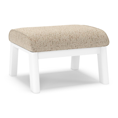 Pouf Cirello en aluminium blanc et coussins en all weather cosytica bora jungle