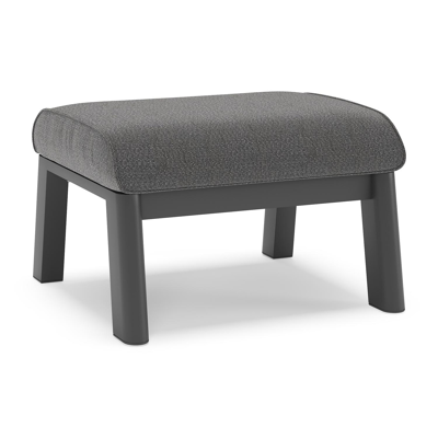 Cirello poef in zwart aluminium met savane tornado all weather sunbrella® luxe kussen