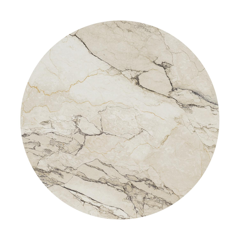 Cesano tuintafel rond in zwart aluminium en volkeramiek colorado dunes - Dia. 148 x H 73.5 cm