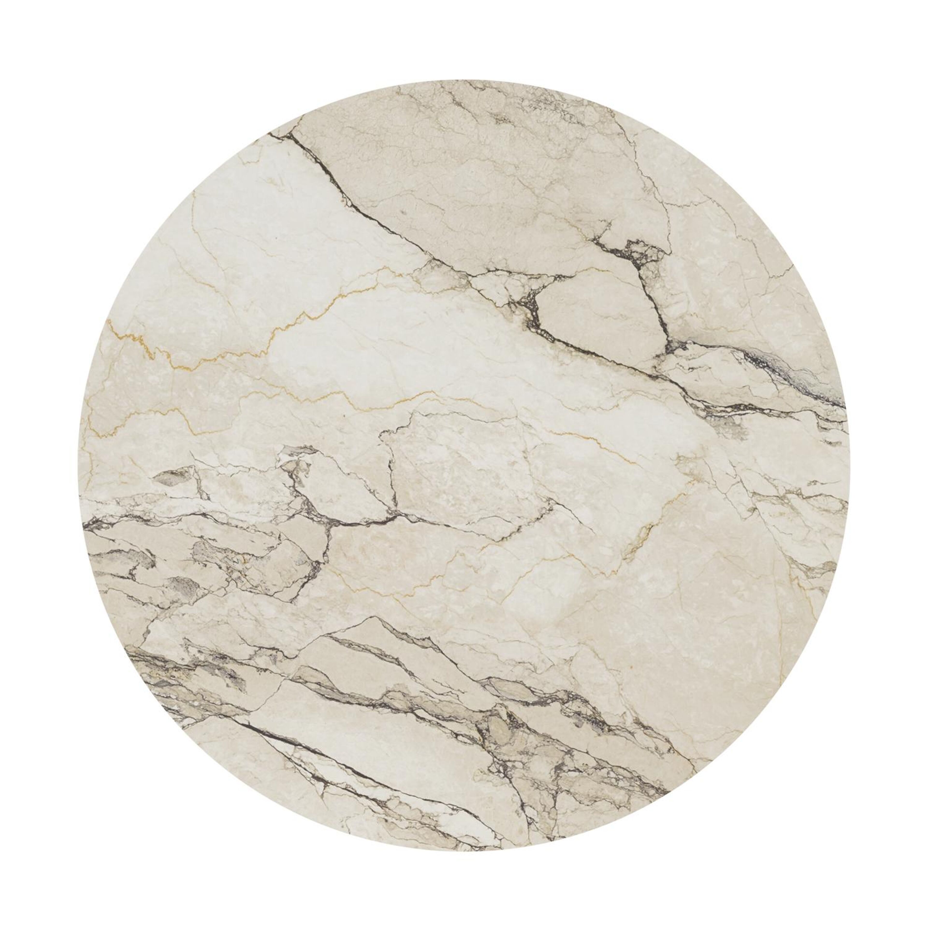 Cesano tuintafel rond in zwart aluminium en volkeramiek colorado dunes - Dia. 148 x H 73.5 cm