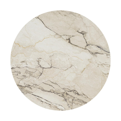 Cesano tuintafel rond in zwart aluminium en volkeramiek colorado dunes - Dia. 148 x H 73.5 cm