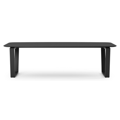 Pagino tuintafel in zwart aluminium en volkeramiek nero black - L 255 x B 115 x H 74 cm