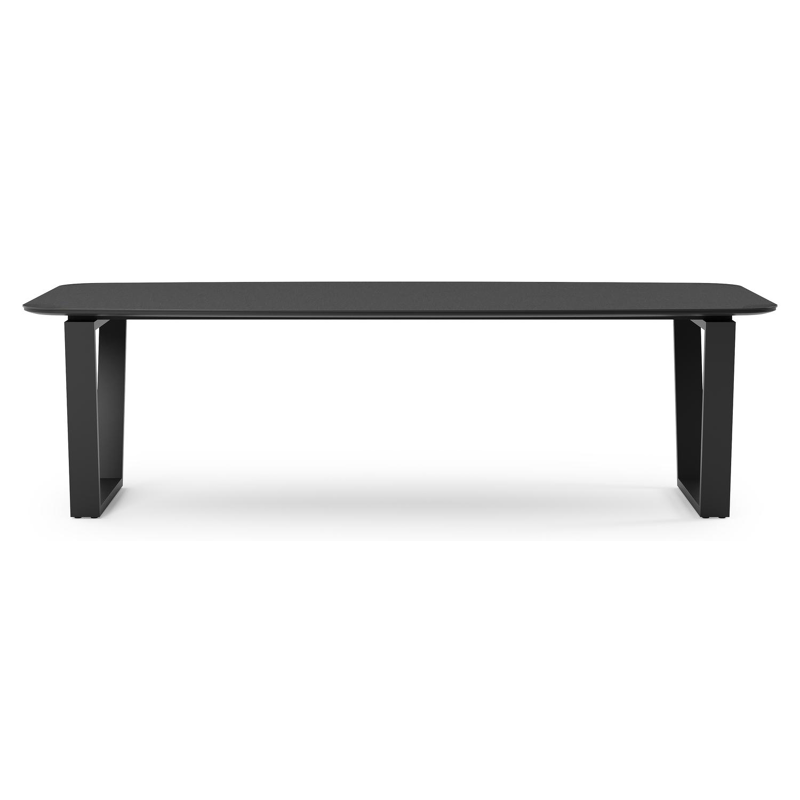 Pagino tuintafel in zwart aluminium en volkeramiek nero black - L 255 x B 115 x H 74 cm