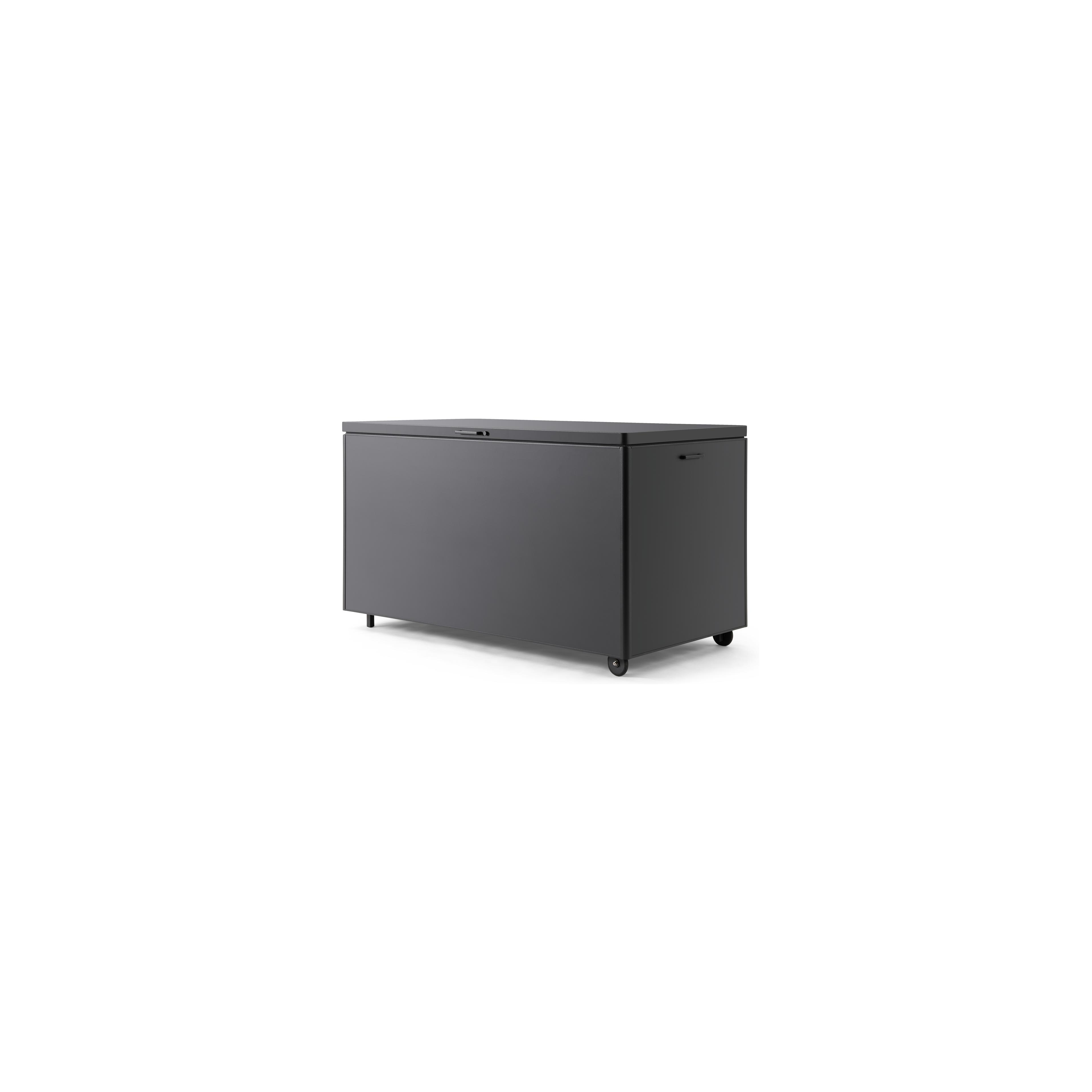 Kussenbox aluminium zwart B 164 x D 84 x H 99 cm