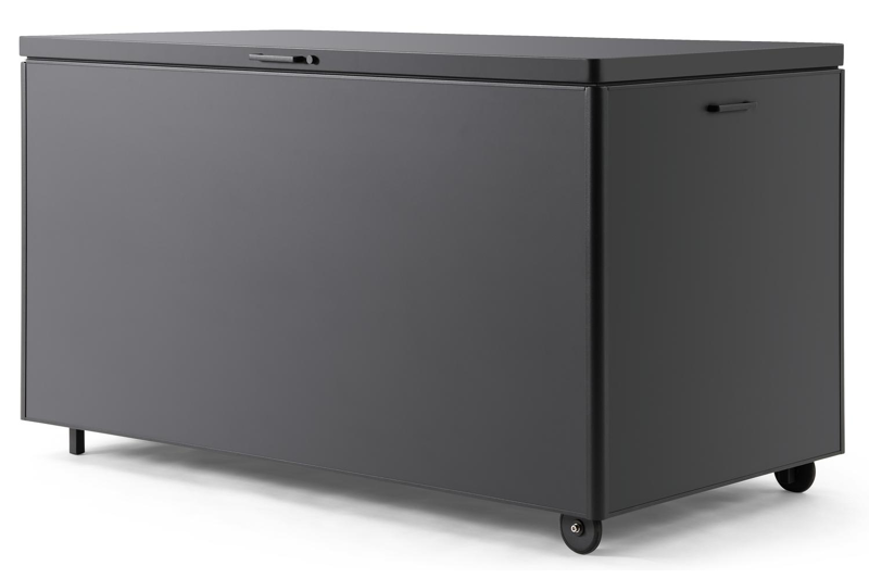 Kussenbox aluminium zwart B 164 x D 84 x H 99 cm