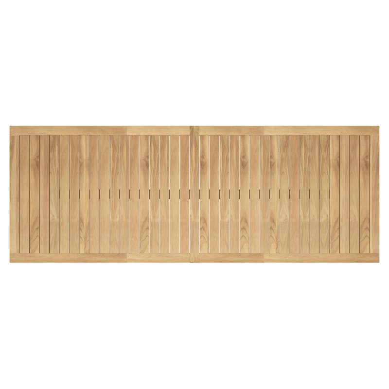 Varese tuintafel in beige  aluminium en teak - L 270 x B 100 cm