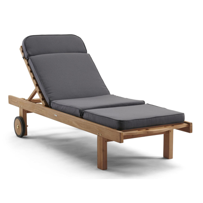 Chaise longue réglable Eric en teak