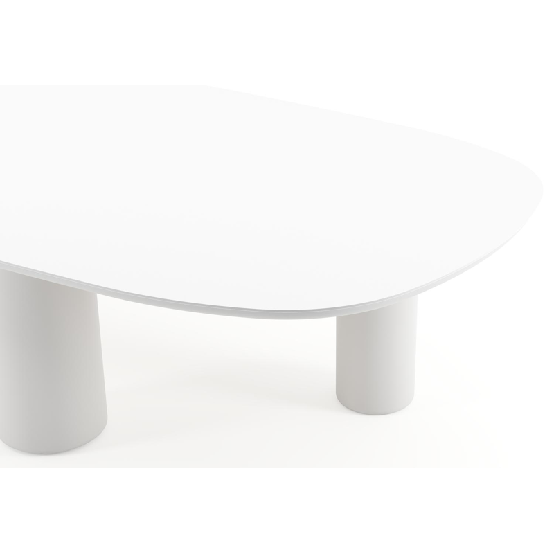 Amico tuintafel bombo xl in wit aluminium en volkeramiek Arctic White - L 320 x B 148 x H 73.5 cm