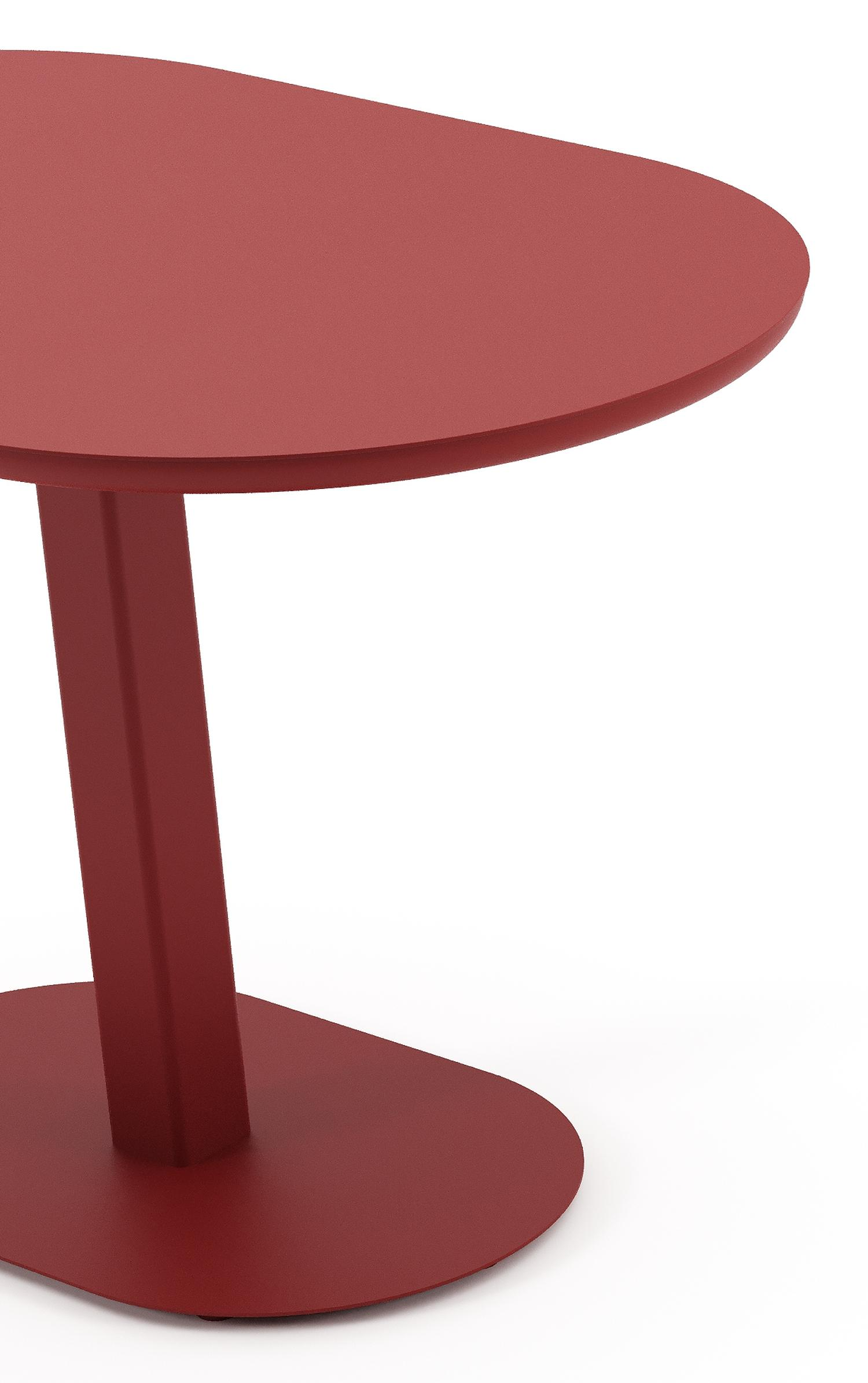 Teramo kantelbare tuintafel rechthoekig afgerond in ruby aluminium - L 110 x B 70 x H 74 cm