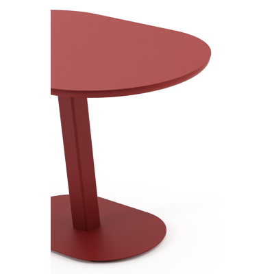 Teramo kantelbare tuintafel rechthoekig afgerond in ruby aluminium - L 110 x B 70 x H 74 cm
