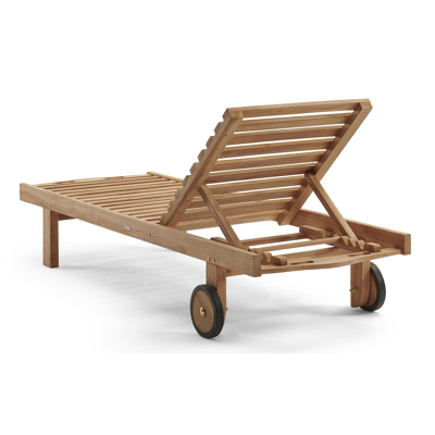 Chaise longue réglable Eric en teak