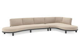 Chaise longue links + 3-zit organisch