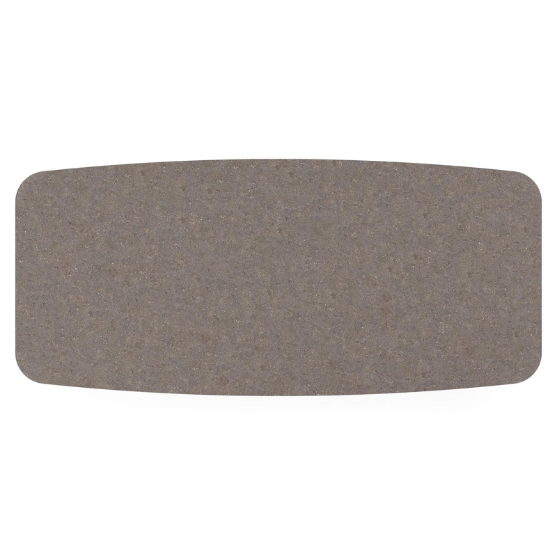 Pagino tuintafel bootvorm in beige aluminium en volkeramiek Wulong - L 255 x B 115 x H 73 cm