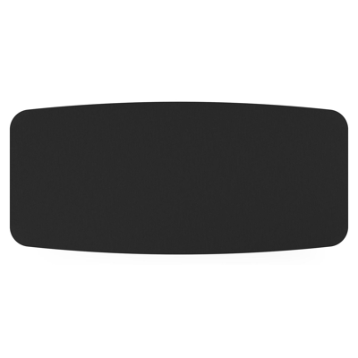 Pagino tuintafel bootvorm in beige aluminium en volkeramiek Nero Black - L 255 x B 115 x H 73 cm