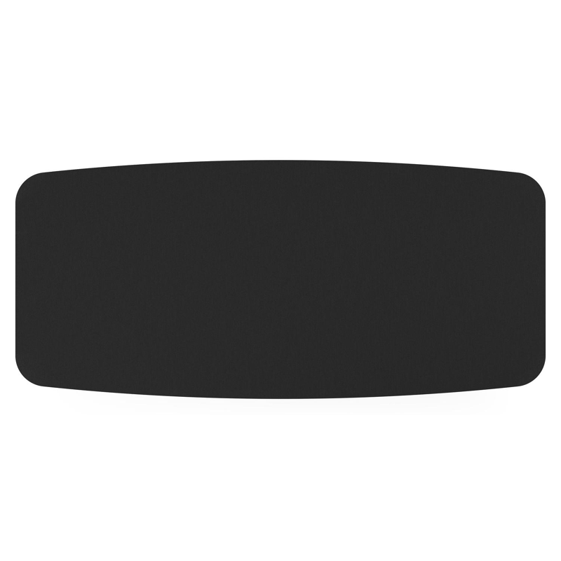 Pagino tuintafel bootvorm in beige aluminium en volkeramiek Nero Black - L 255 x B 115 x H 73 cm