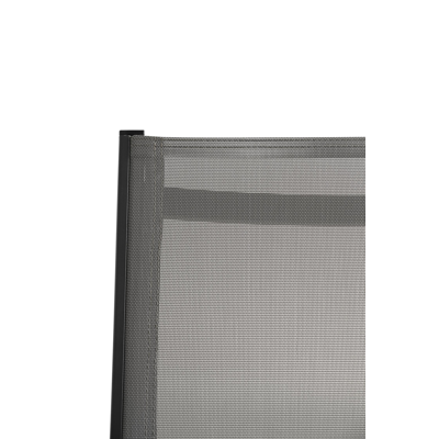 Ensemble de jardin Bahia en aluminium noir avec 6 chaises de jardin empilables Oviedo