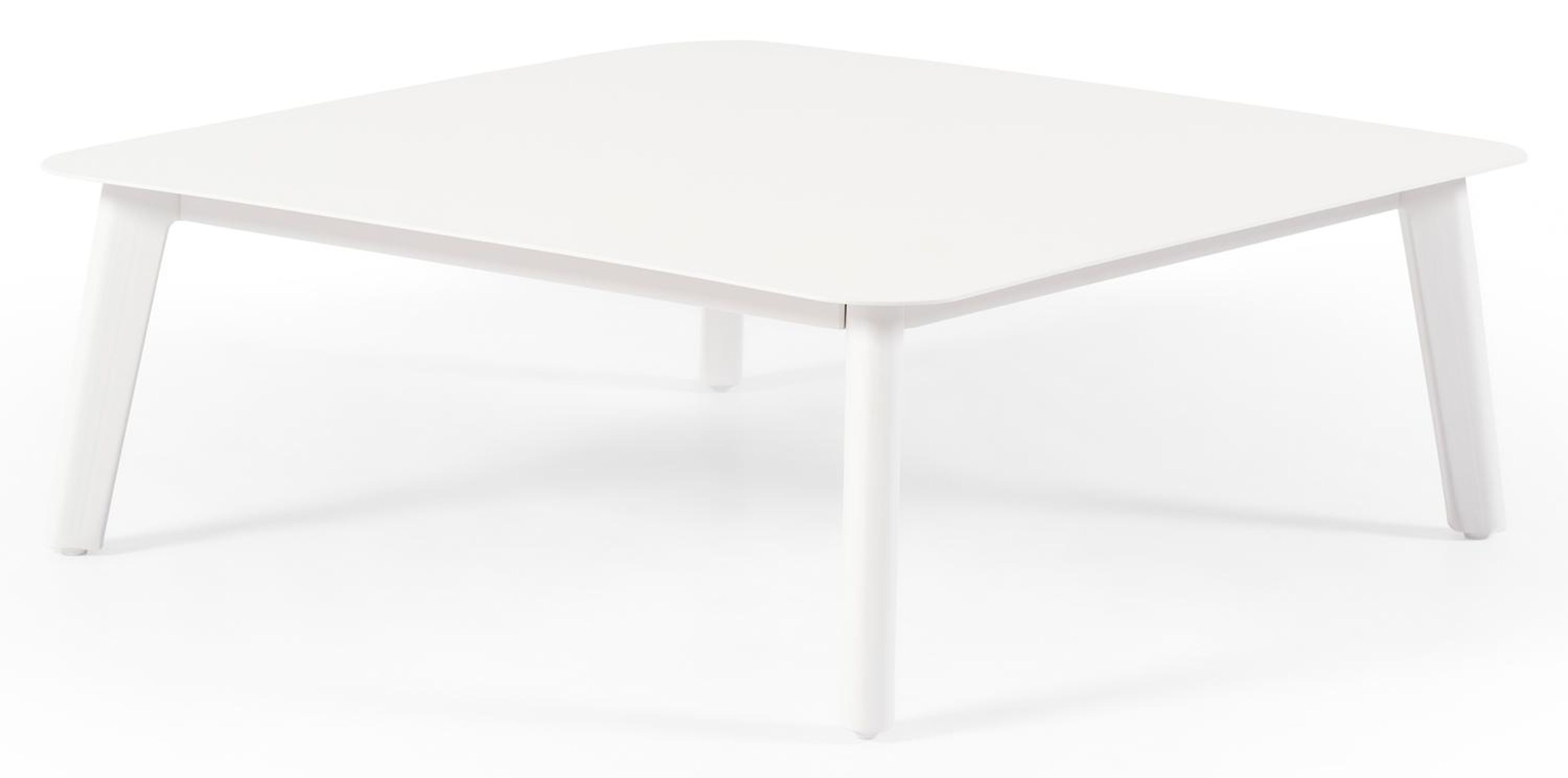 Mosa loungetafel in wit aluminium - L 85 x B 85 x H 30 cm