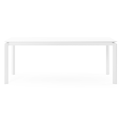 Cirello tuintafel in wit aluminium en volkeramiek arctic white - L 200 x B 100 x H 75 cm