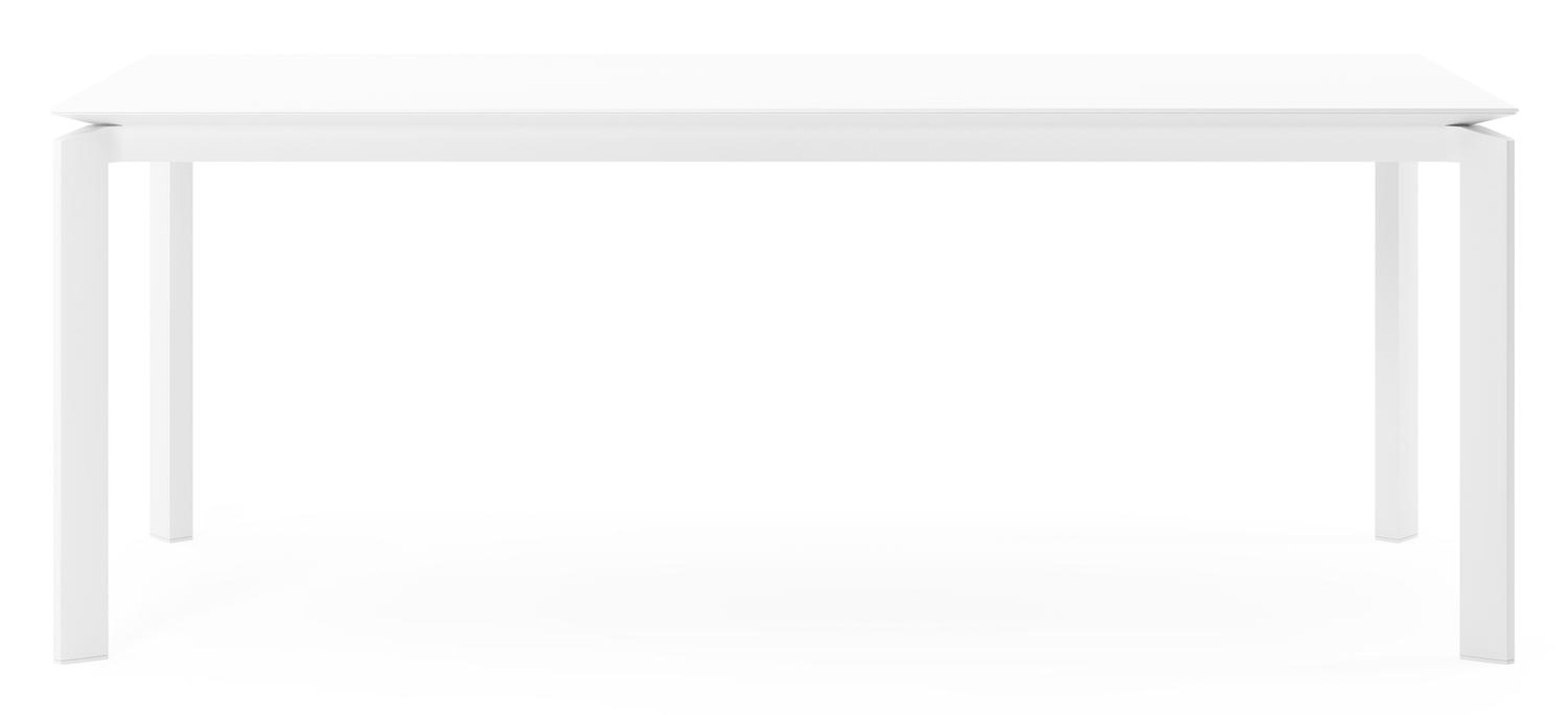 Cirello tuintafel in wit aluminium en volkeramiek arctic white - L 200 x B 100 x H 75 cm