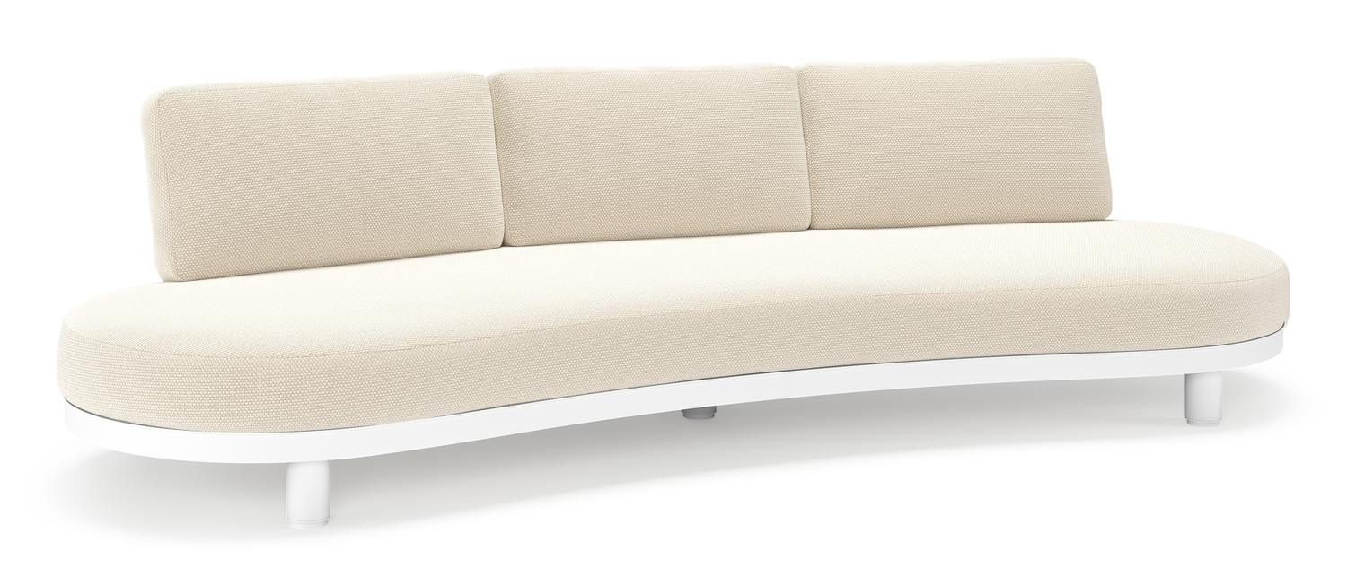 Donato loungebank in wit aluminium met all weather cosytica Althea Off White kussen