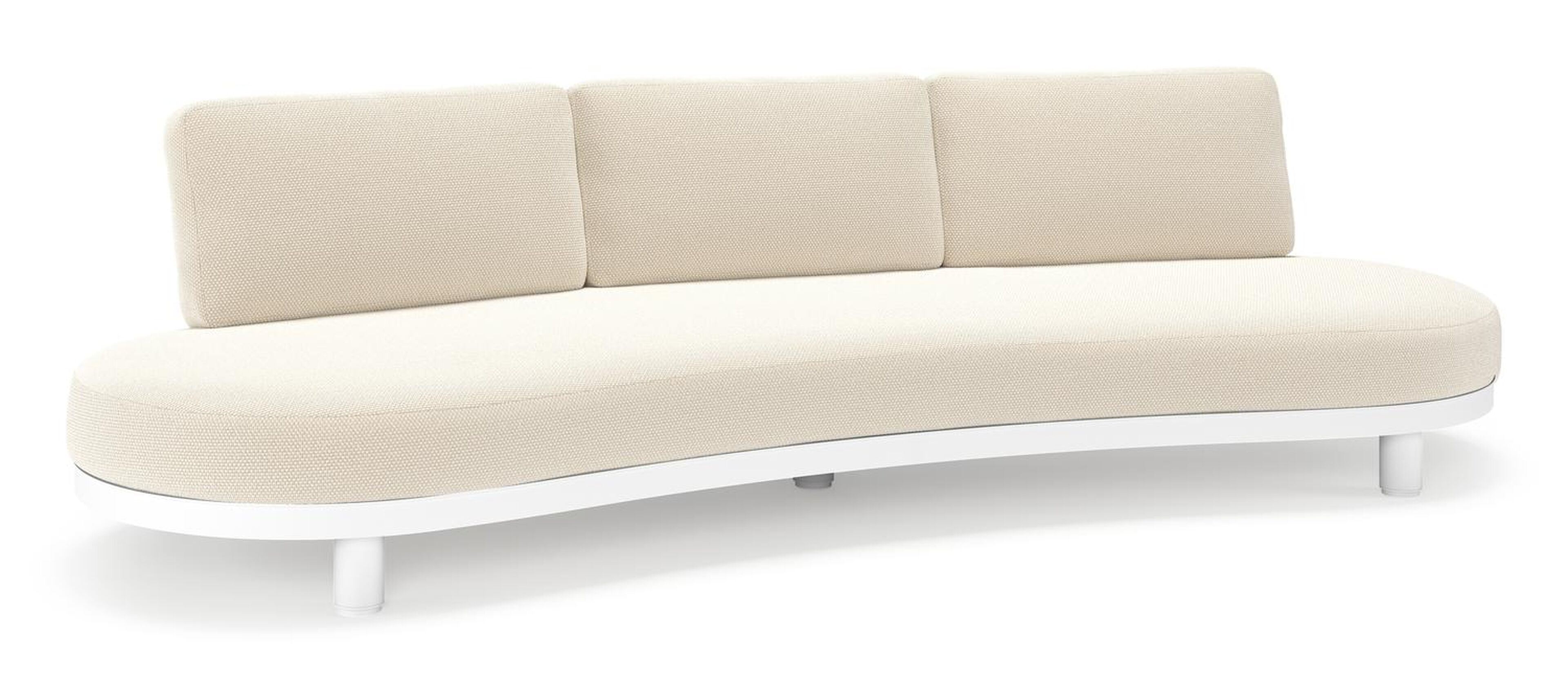 Donato loungebank in wit aluminium met all weather cosytica Althea Off White kussen