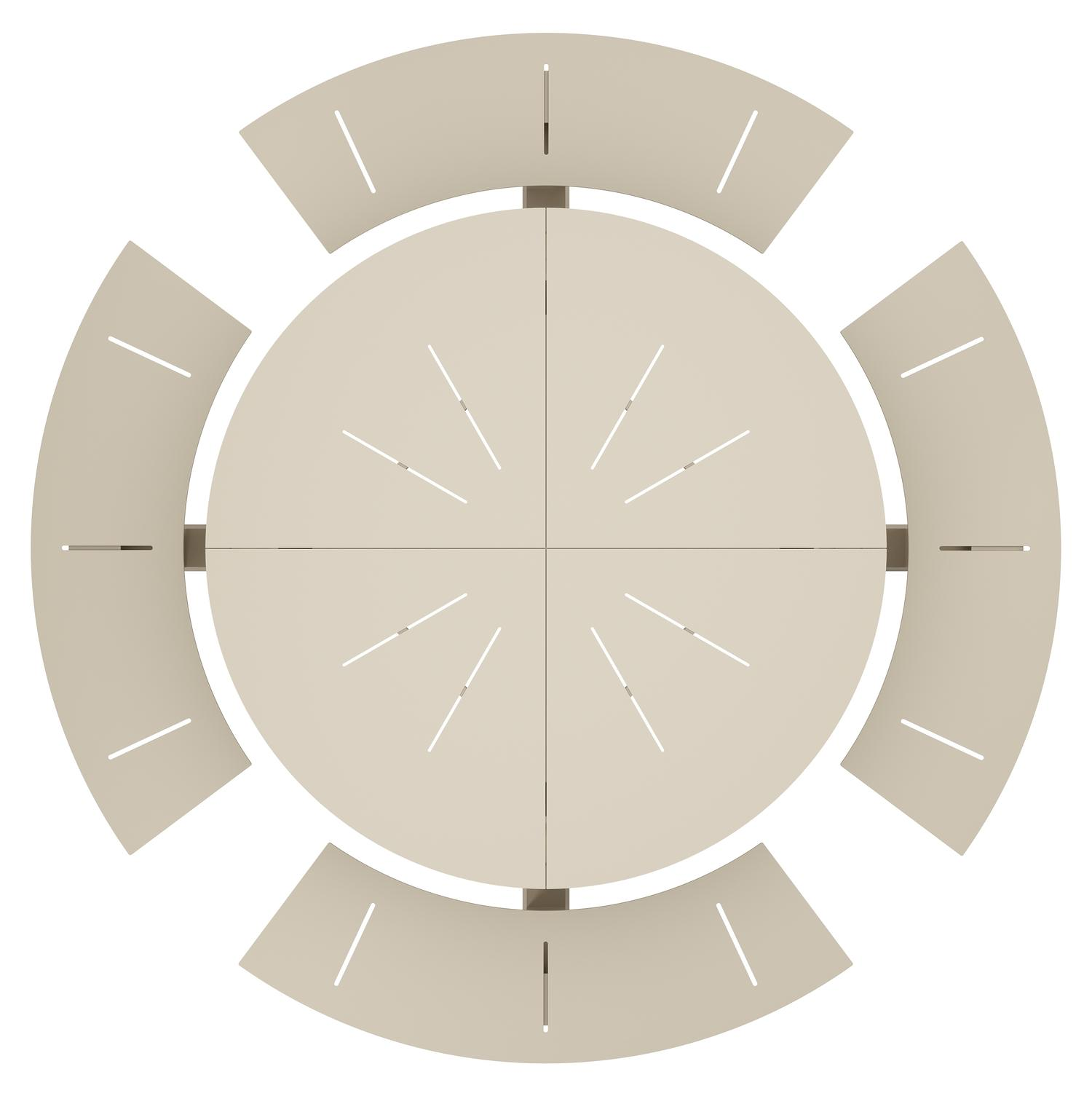 Rondino picknicktafel in beige aluminium - Dia. 236 cm