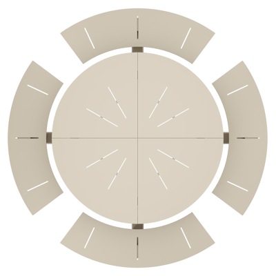 Rondino picknicktafel in beige aluminium - Dia. 236 cm