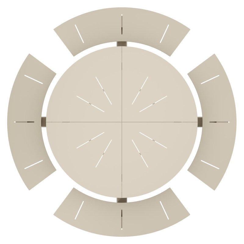 Rondino picknicktafel in beige aluminium - Dia. 236 cm