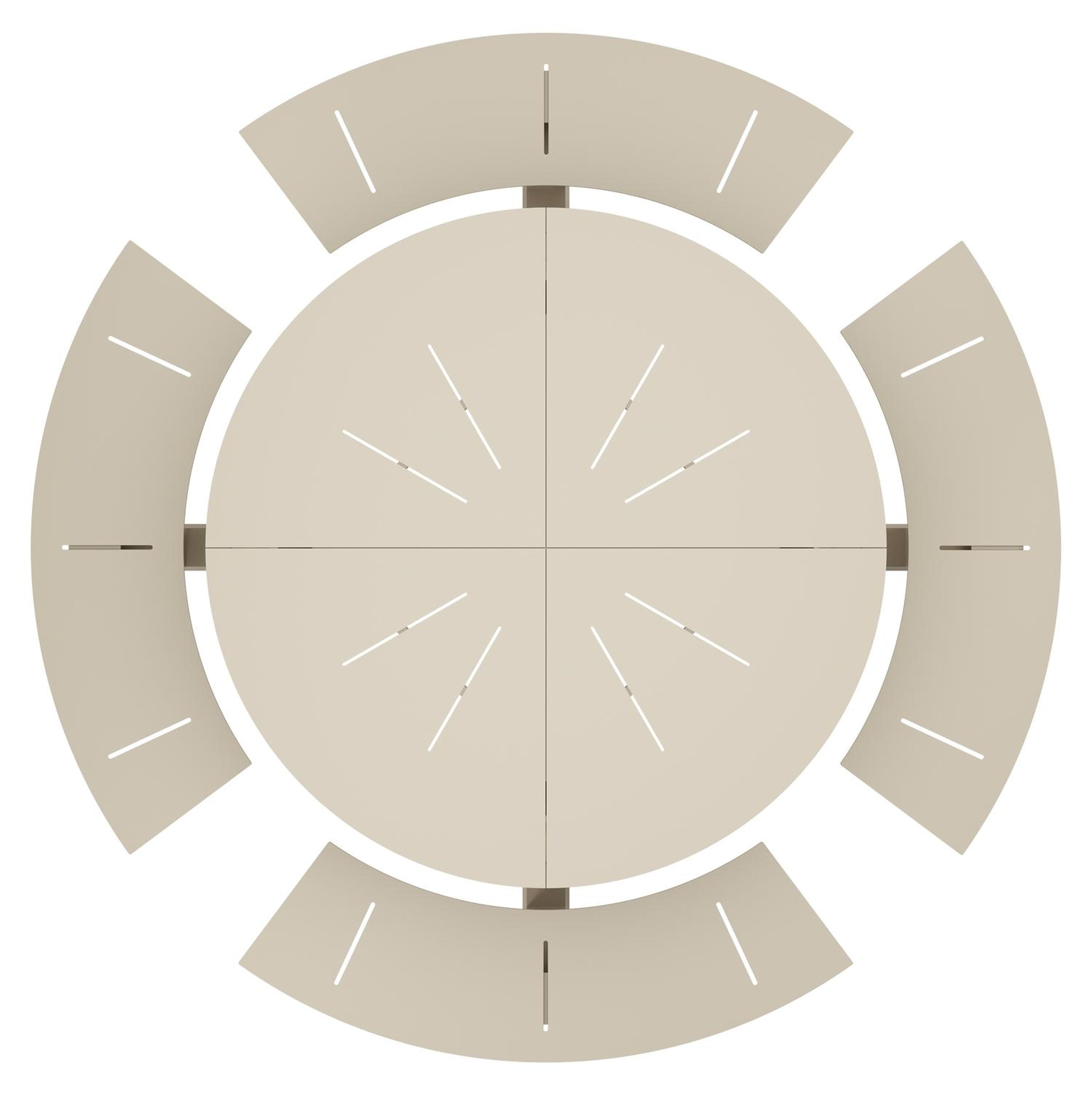 Rondino picknicktafel in beige aluminium - Dia. 236 cm