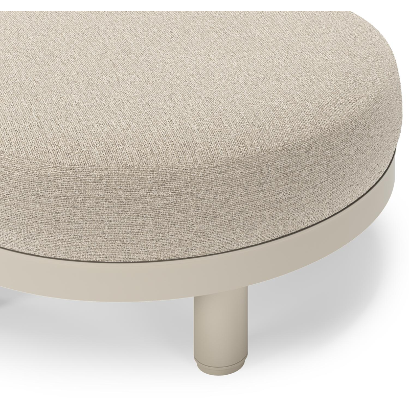 Donato lounge poef in beige aluminium met all weather cosytica Catania Sand kussen