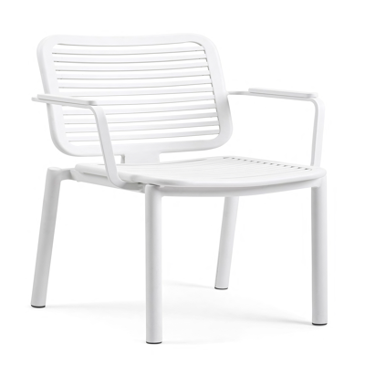 Fano loungezetels 2 x 1-zit in wit aluminium