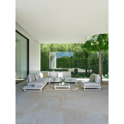 Noviso loungetafel in wit aluminium - L 78 x B 78 x H 20,6 cm