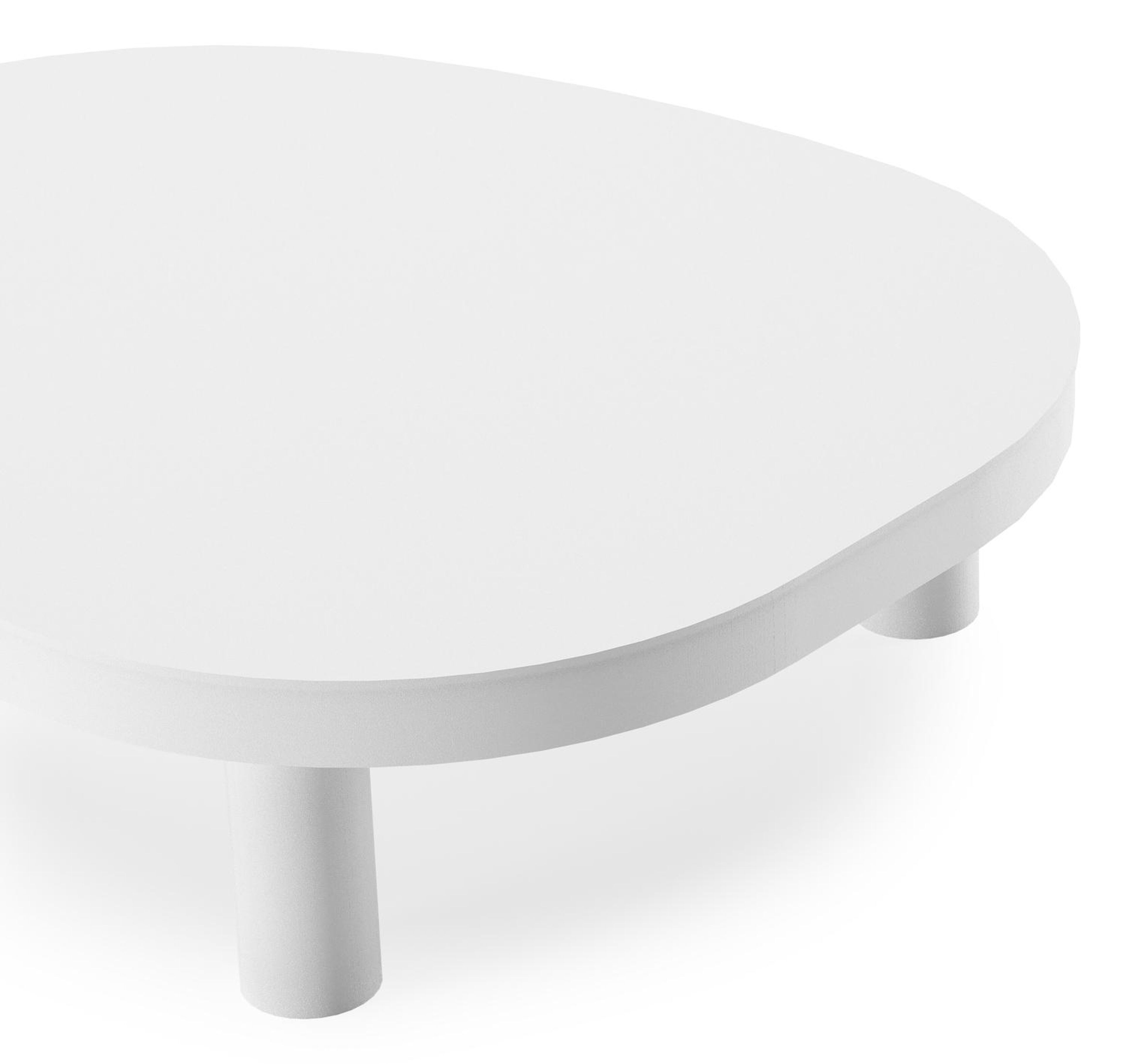 Donato loungetafel in wit aluminium - L 91 x B 76 x H 25 cm