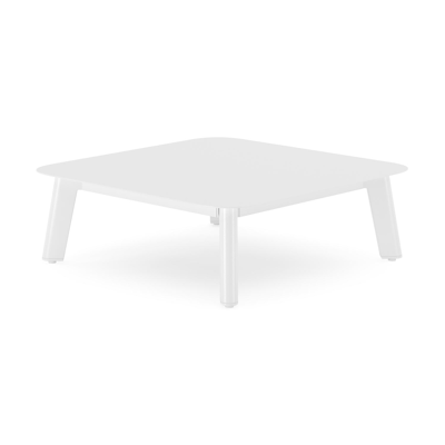 Mosa loungetafel in wit aluminium - L 64 x B 64 x H 21 cm