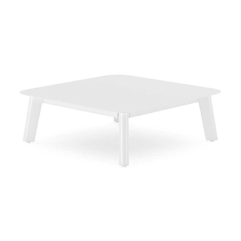 Mosa loungetafel in wit aluminium - L 64 x B 64 x H 21 cm