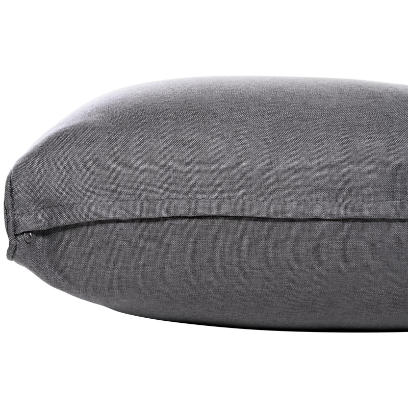 Fauteuil de jardin Gio 1-pl en aluminium gris et résine tressée gris avec coussin en polyester gris