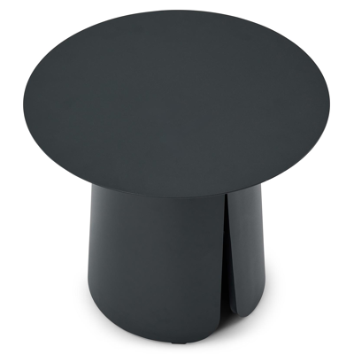 Avila bijzettafel in zwart aluminium - Dia. 45 x H 39 cm